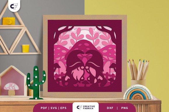 Download Gnome in the Fairy World 3D Shadow Box - Premium Resources