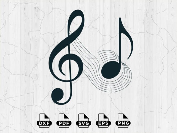 Download Musical Decal Art Svg, Silhouette File - Silhouette file Collection