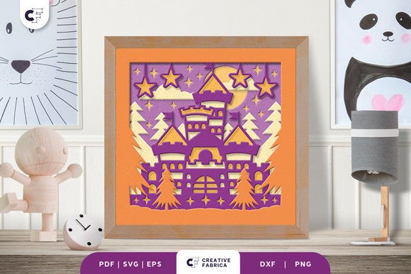Download Castle 3D Light Box Paper Cut SVG - Premium Bundle