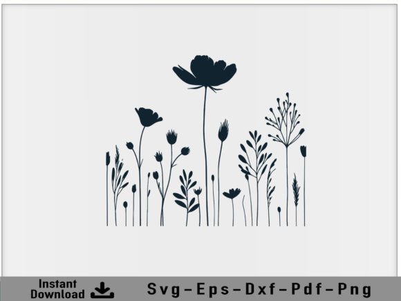 Download Wildflower Svg Vector Silhouette File - Silhouette file Collection