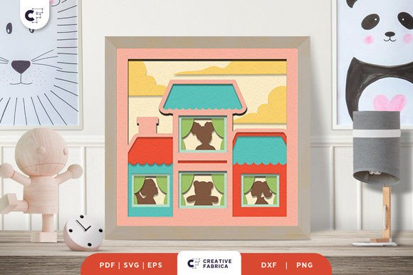 Download House of Doll 3D Shadow Box Papercut SVG - Premium Resources